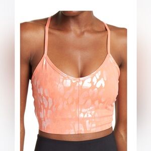 Carbon38 Metallic Leopard Longline Bra